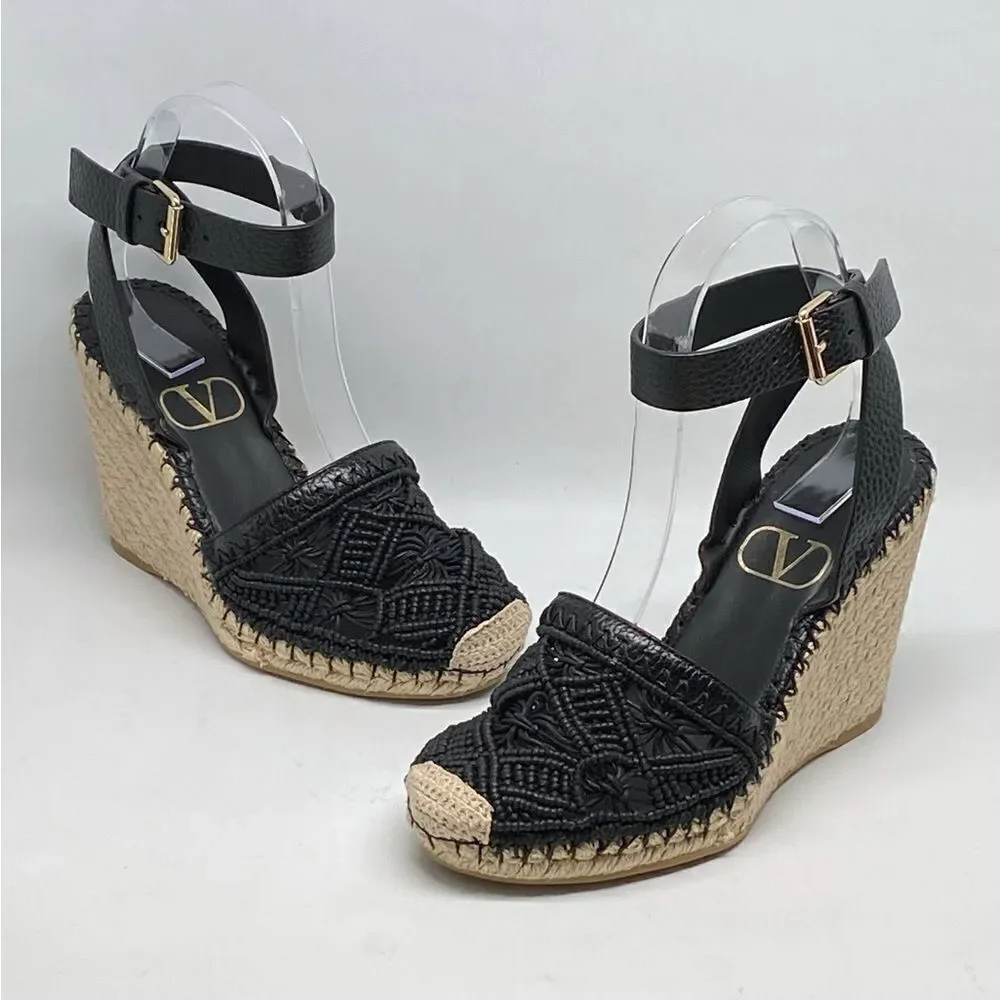 Valentino Garavani Marrakech Wedge Espadrille size 36